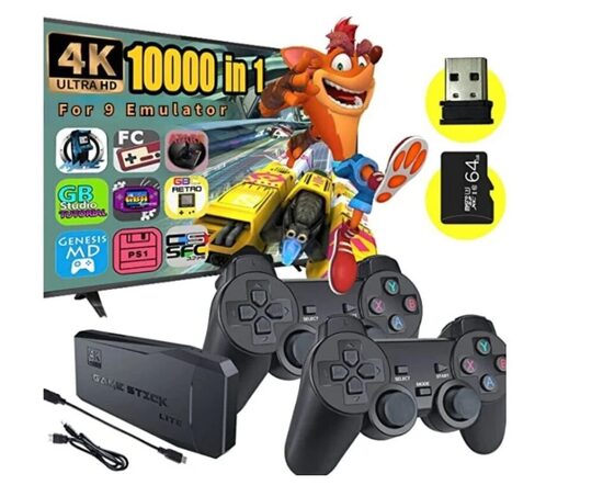  Belaidė klasikinių retro TV žaidimų konsolė, 10000 skirtingų žaidimų